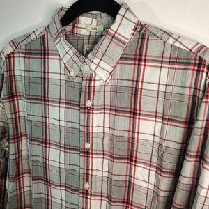 J.CREW Cotton Plaid Slim Fit Button-Down Shirt Men's Large Long Sleeve Casual